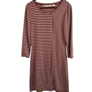 Chelsea & Violet Fitted Striped 3/4 Sleeve Dress Women's Size‎ M